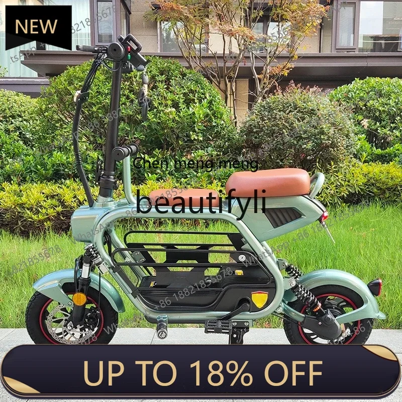 

Z189 Parent-child electric car folding mini scooter can bring pets dog walking cart