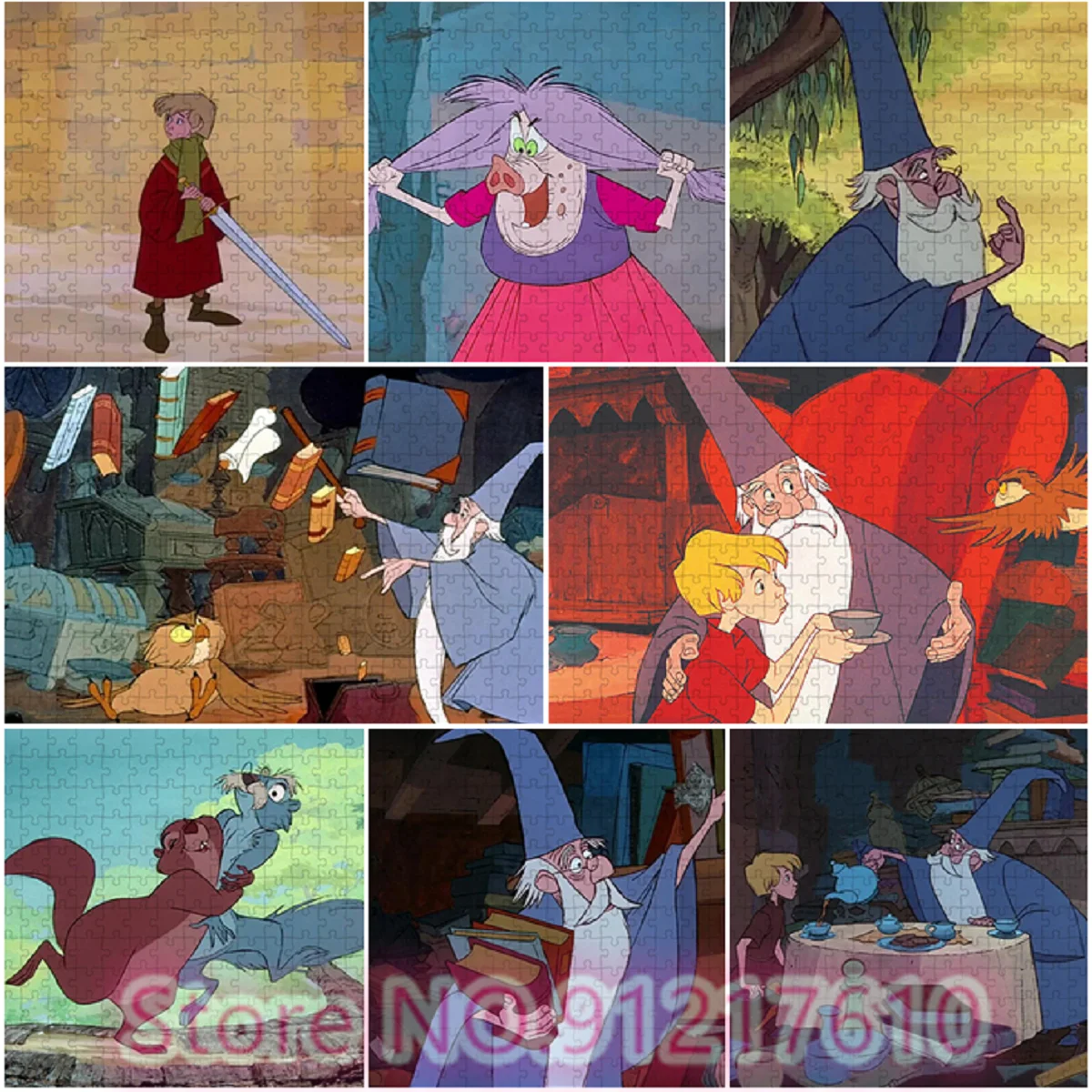 

Disney THE SWORD IN THE STONE Animation Movie Retro Cartoon 1000 Piece Puzzle Puzzle Adventure Children's Brainstorming Puzzle