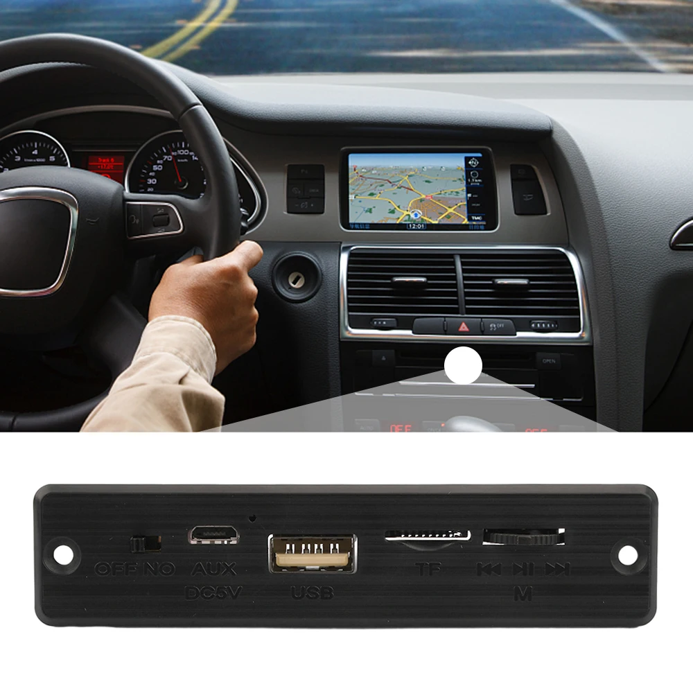 5V Bluetooth 5.0 MP3 Player Decoder Board Car FM Radio Module 2*3W 6W Amplifier Support FM TF USB Handsfree Call