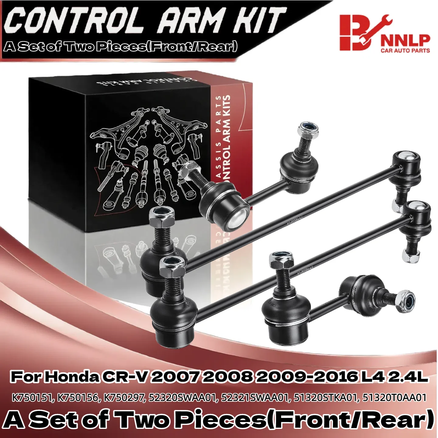 

Передняя и задняя тяга стабилизатора для Honda CR-V 2007-2014 2015 2016 L4 2.4L 52320SWAA01, 52321SWAA01, 51320STKA01, 51320T0AA01