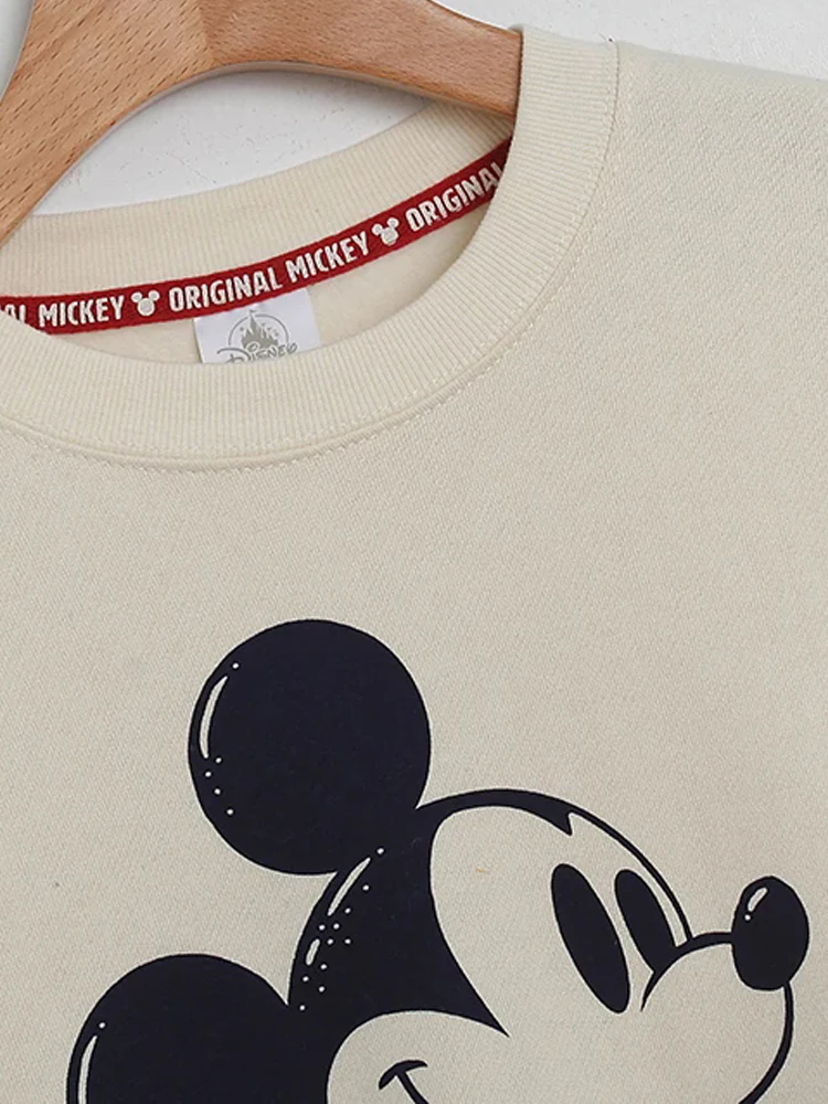 Disneyland Walt Disney World Castle Letter Mickey Mouse Cartoon Print Anniversary Fleece Sweatshirt Women Jumper Tee Tops Female