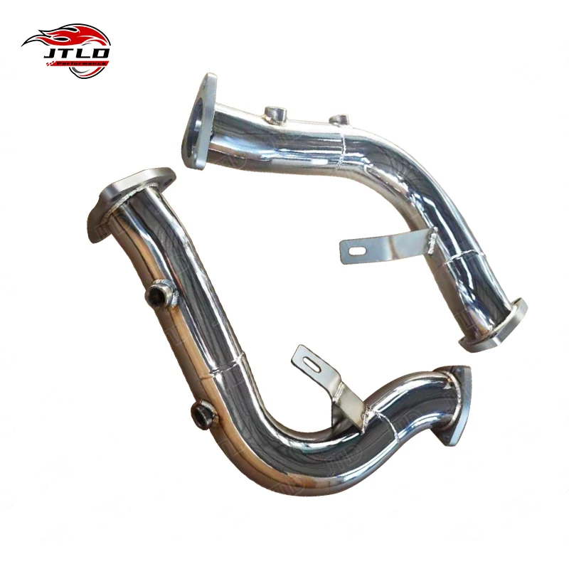 Performance Downpipe For AUDI S5 Coupe V8 4.2 FSI Quattro, High Flow Front Pipe Exhaust System T304 Stainless Steel