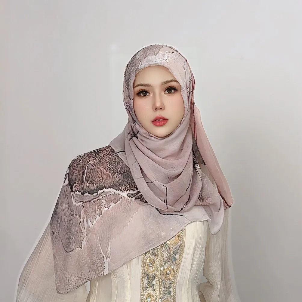 

Модальный шарф с принтом, вискозный, в стиле Ближнего Востока, арабский платок, мягкий, легкий и дышащий, головной убор.