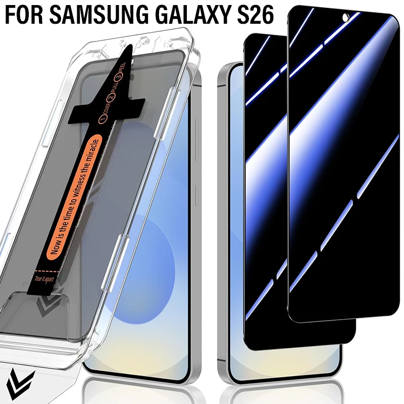 

Защитная пленка для экрана Samsung Galaxy S26 Ultra S26Plus 5G, 3 шт., антишпионская, с полным покрытием, из закаленного стекла, от подглядывания