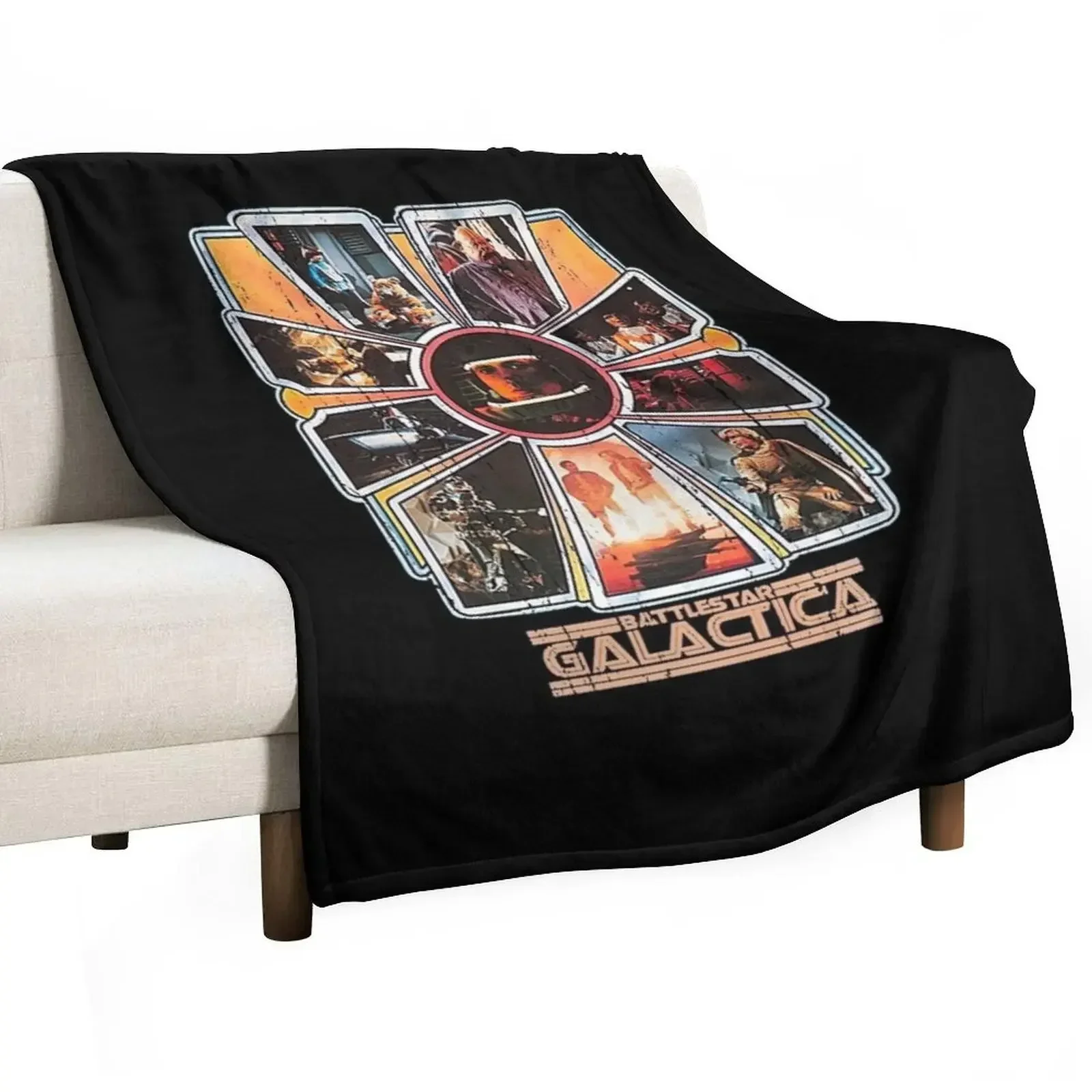 Battlestar galactica distressed Throw Blanket Thermals For Travel Thin warm winter funny gift Blankets