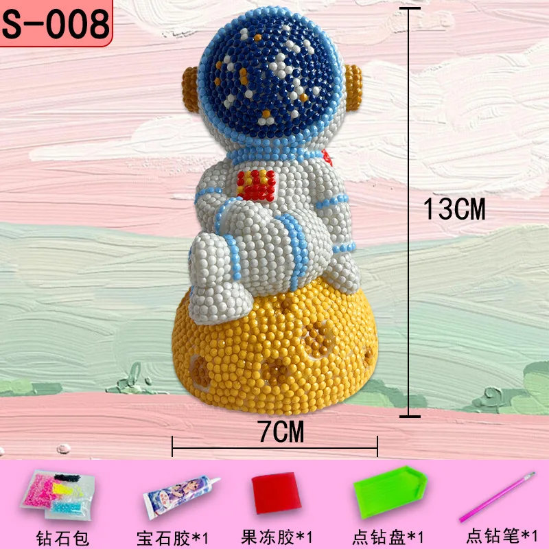 

Piggy Bank Children's Handicraft DIY Point Drilling Piggy Bank Ornaments Sticker Diamond Painting Vinyl Doll Children Toys Gift