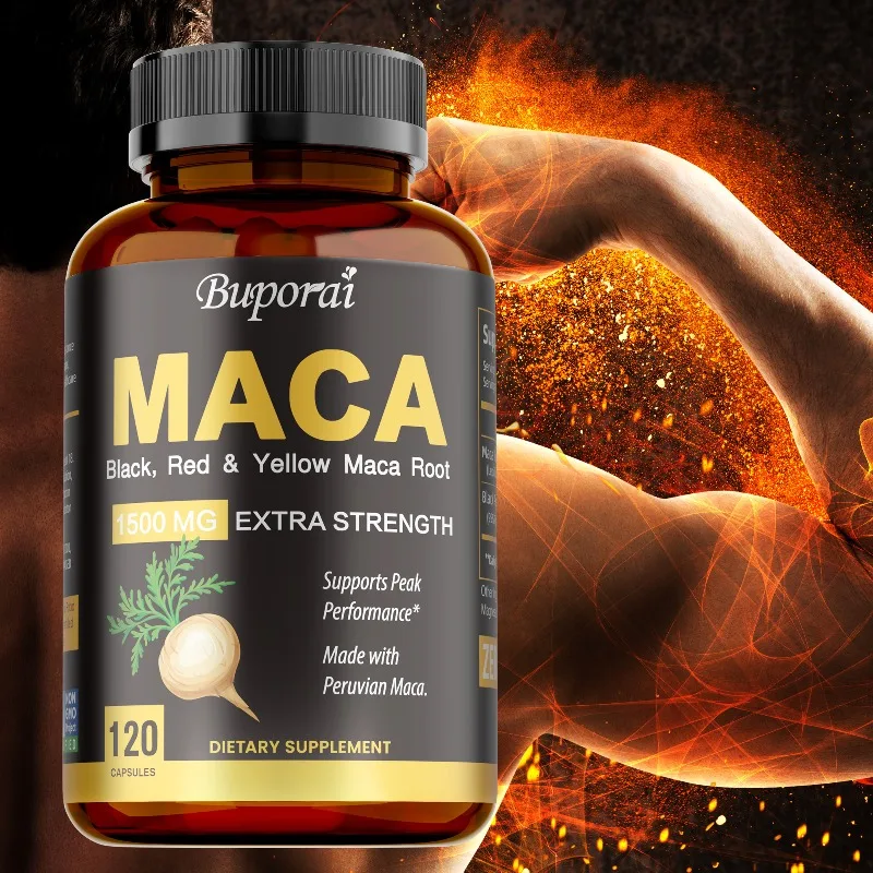 

Maca Capsules - Stamina & Energy, Muscle Enlargement Strength & Immunity, Endurance