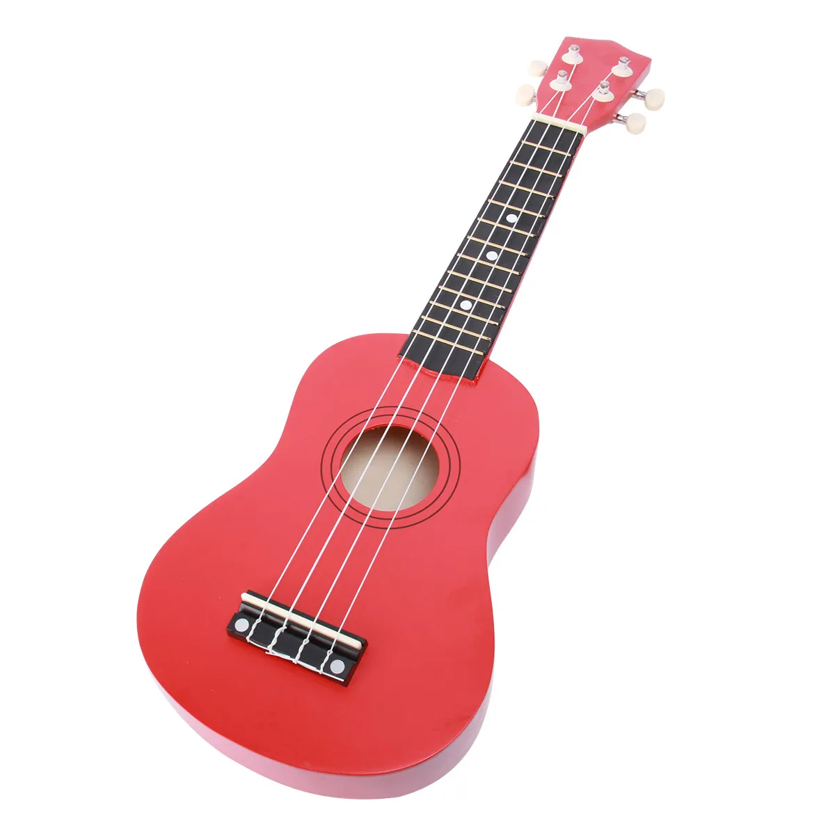 1 Ukulele Guitar Simulated Vintage Style Acoustic Educational Musical Instrument for Kids 21 Inch Solid Wood Colorful Early