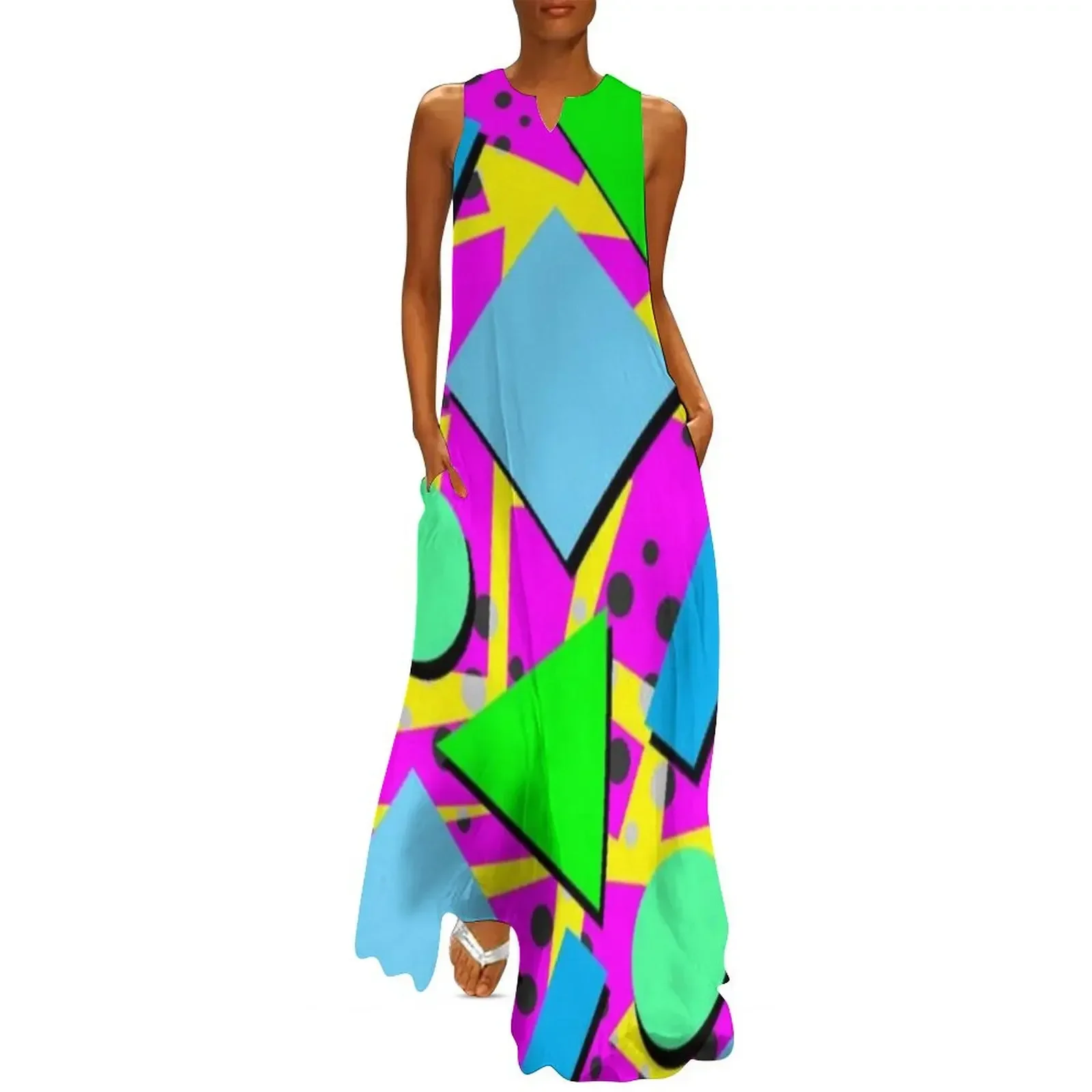 

90s Patterned Long Dress party dresses woman dresses for womens 2025 dress for woman dresses korean style Dress