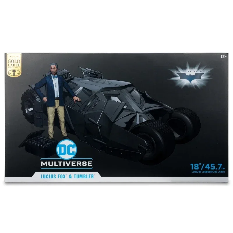 Mcfarlane Lucius Fox & Tumbler The Dark Knight Gold Label Vehicle MTS Exclusive Toys for Kids Gift Collectible Model Ornaments