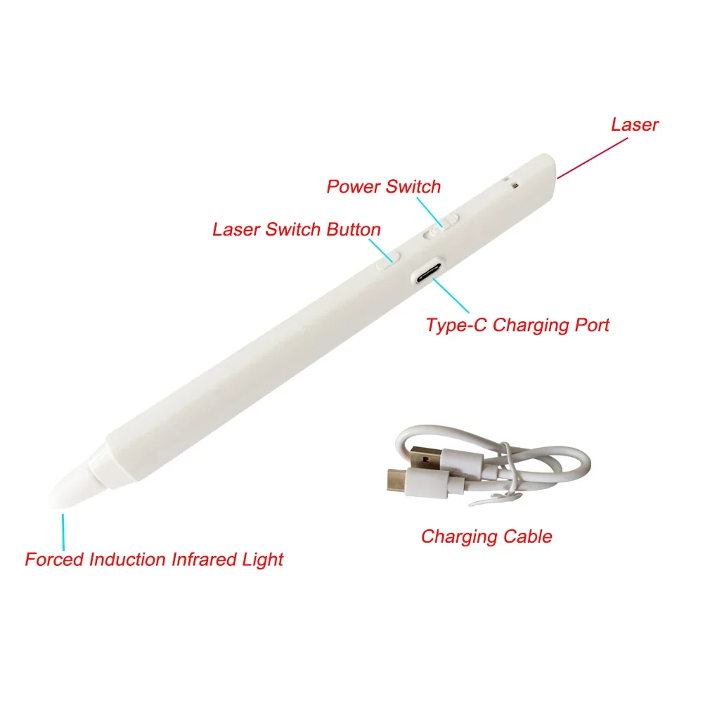 903HOT The Latest Type C Rechargeable  IR Pen Interactive Whiteboard Pen Laser Red Point Long Life-span Digital Smart S