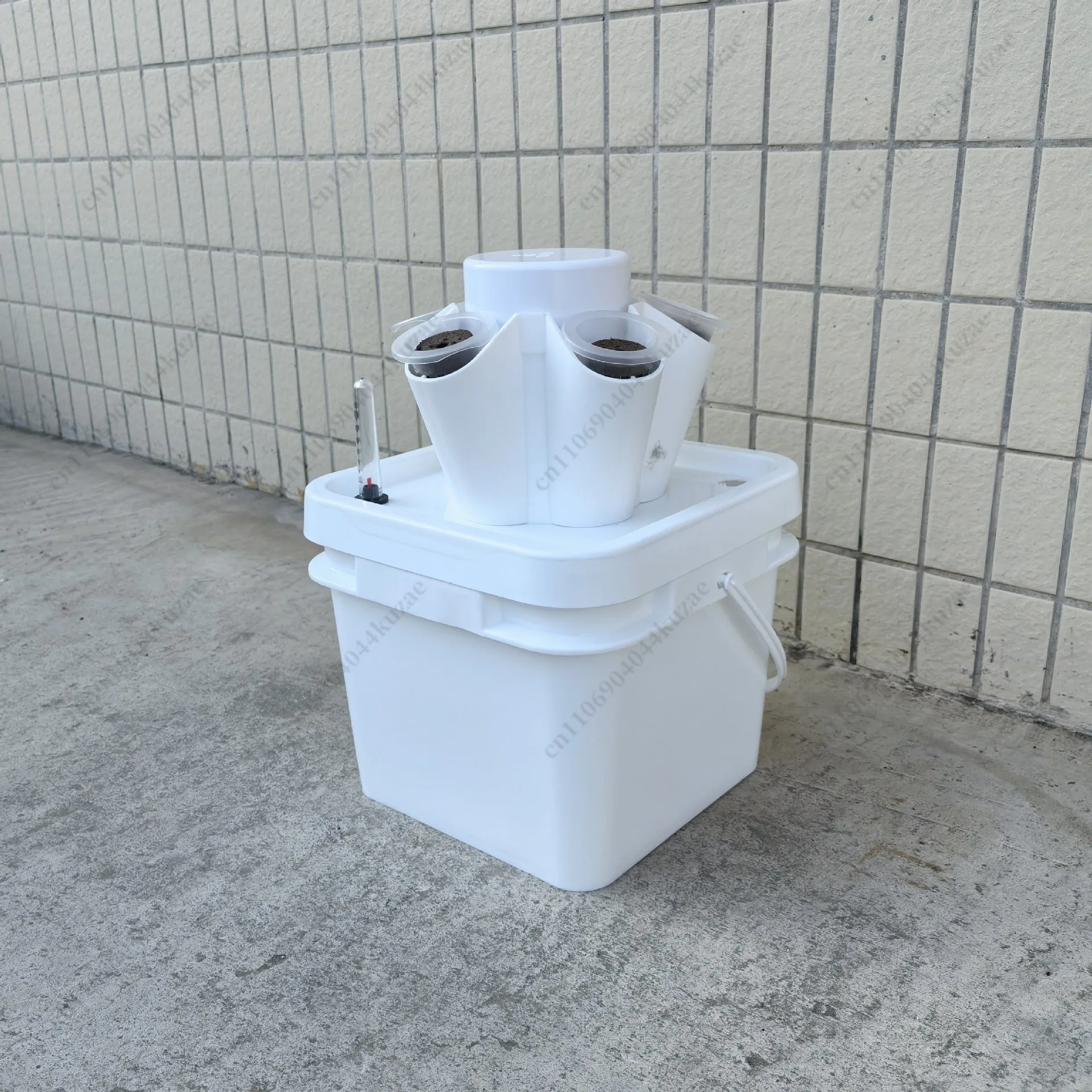 8L Vertical Hydroponic Growing Tower, Tabletop Soilless Cultivation Equipment for Indoor Planting