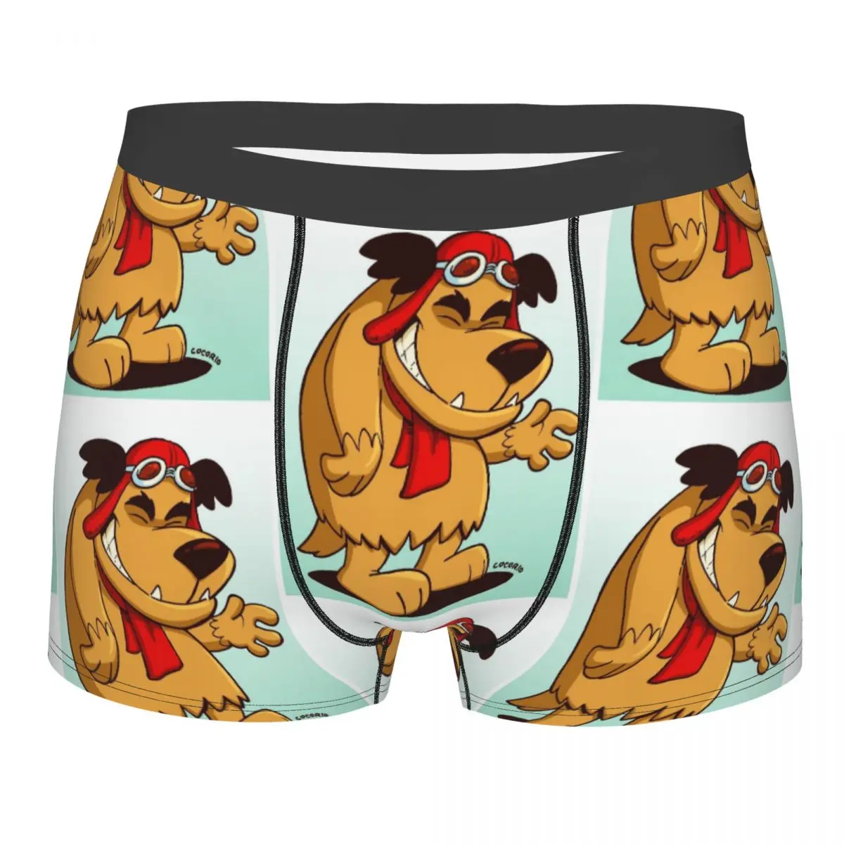 Cartoon Laughing Laugh Dog Man\'s Boxer Briefs Muttley Highly Breathable Underpants Top Quality Print Shorts Birthday Gifts