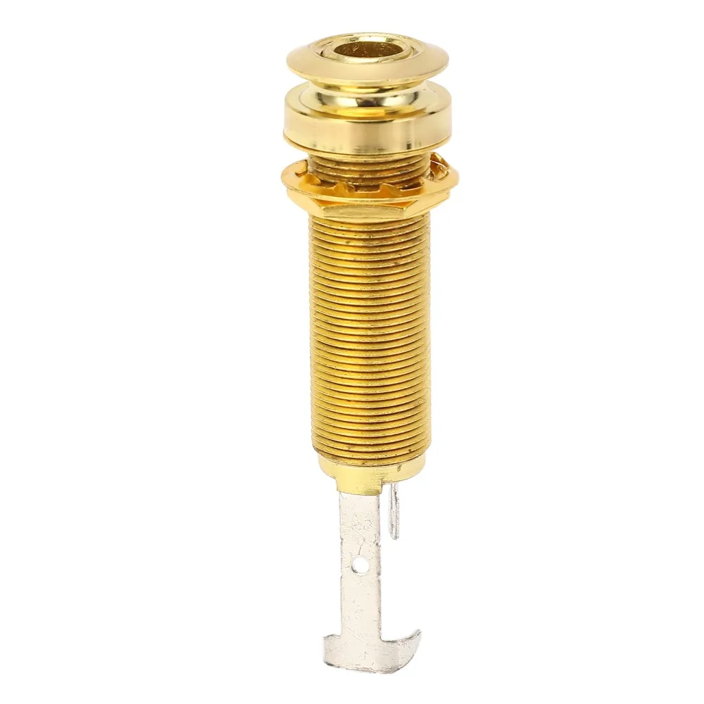 Premium Gold Output Jack For Electric Guitar 6.35mm Ziny Alloy Output Jack Socket Long Threaded Jack For Electric Guitars
