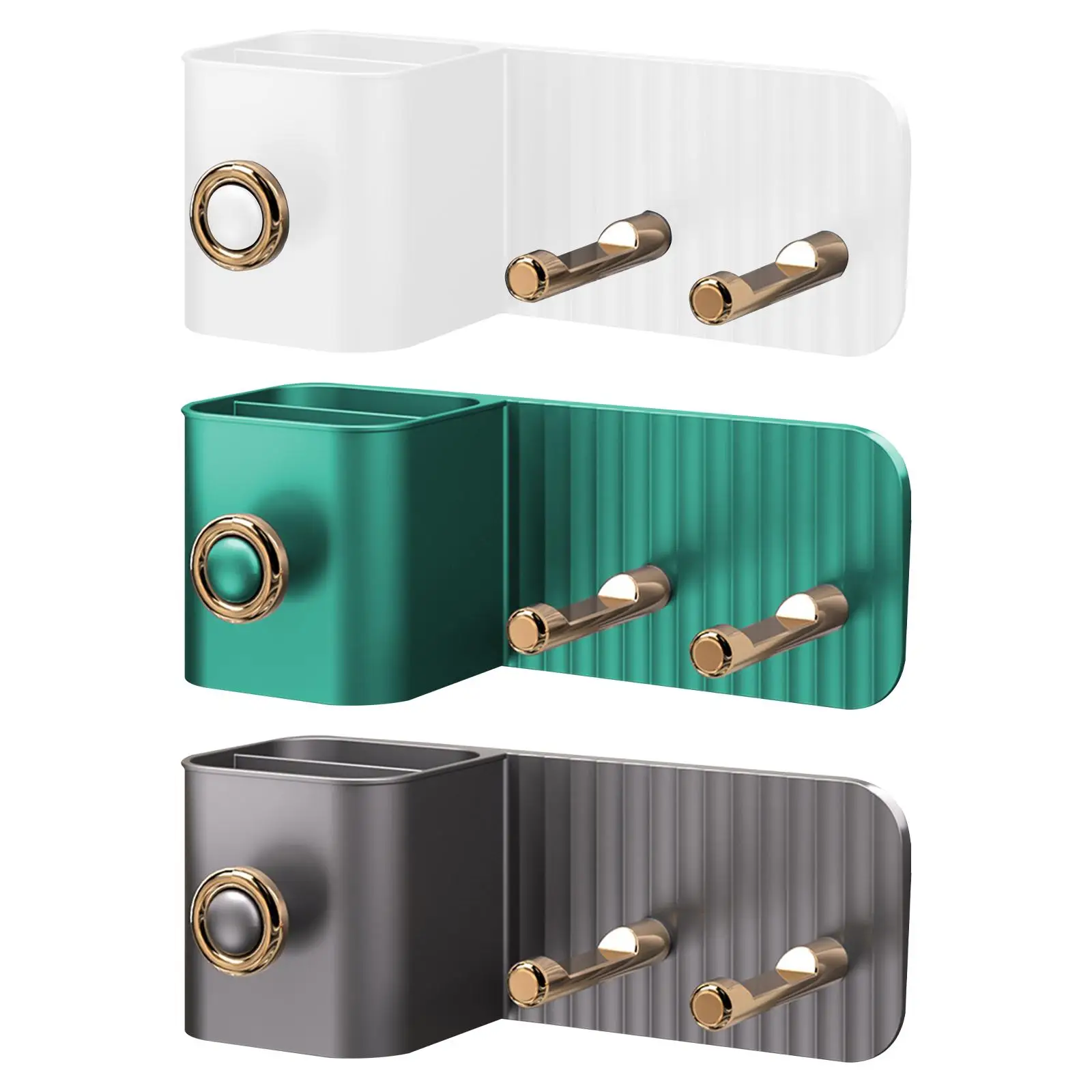 Suporte de parede para secador de cabelo, bandejas para banheiro, auto pasta, resistente, suporte para secador de cabelo