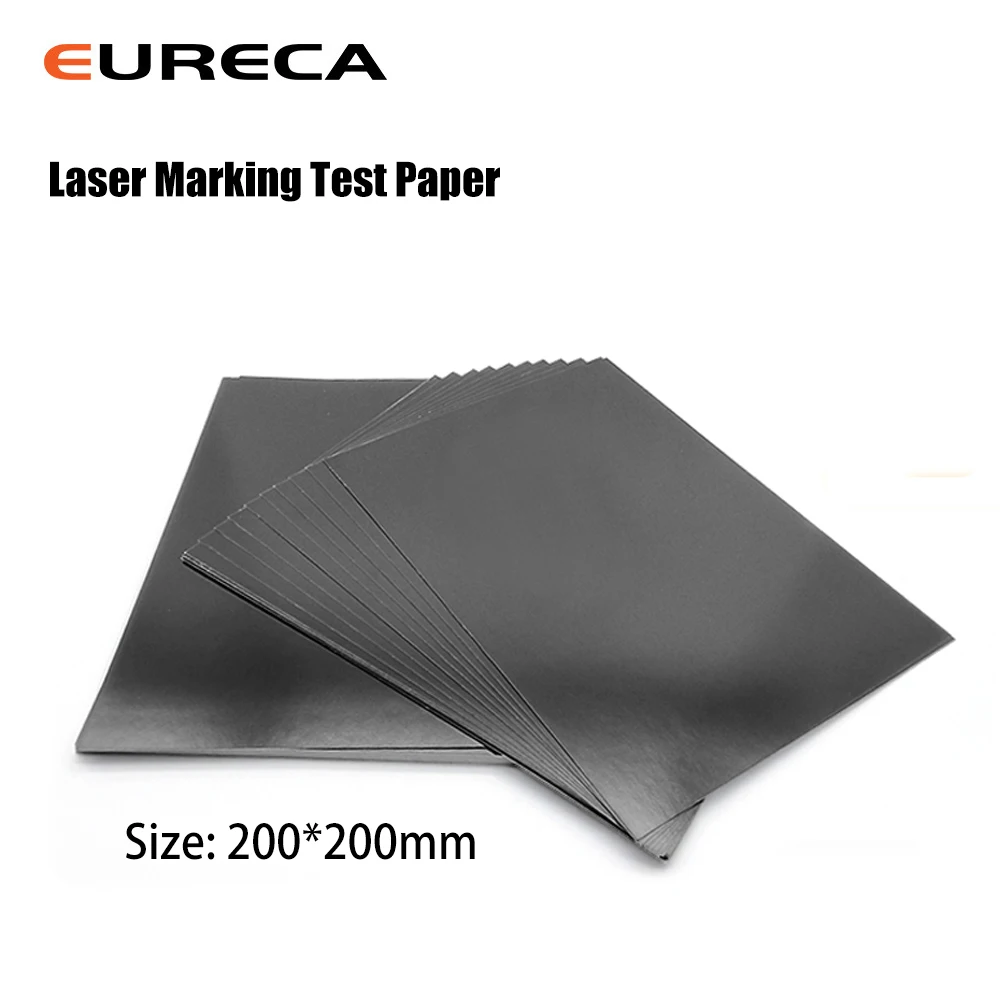 

50pcs Laser Engraving Marking Welding Machine Test Photo Focus Paper Double Black Dimming Paper Fiber Laser Path Adjust 200*200