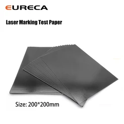 50pcs Laser Engraving Marking Welding Machine Test Photo Focus Paper Double Black Dimming Paper Fiber Laser Path Adjust 200*200