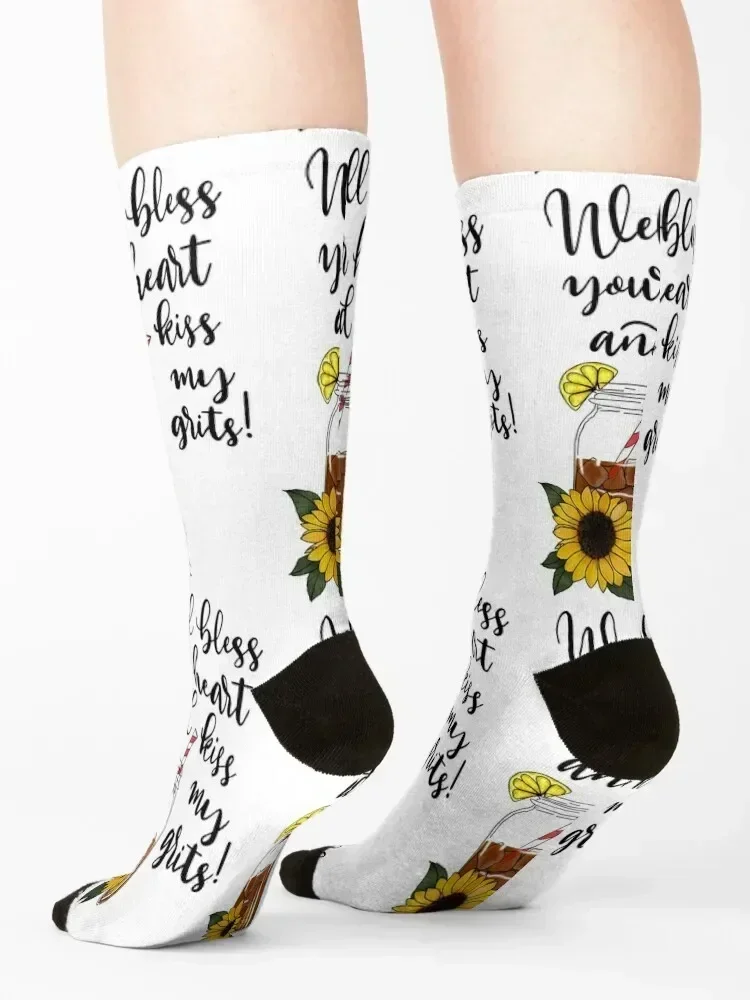 Well Bless Your Heart Socks floral Sports hip hop retro Designer Man Socks Women's