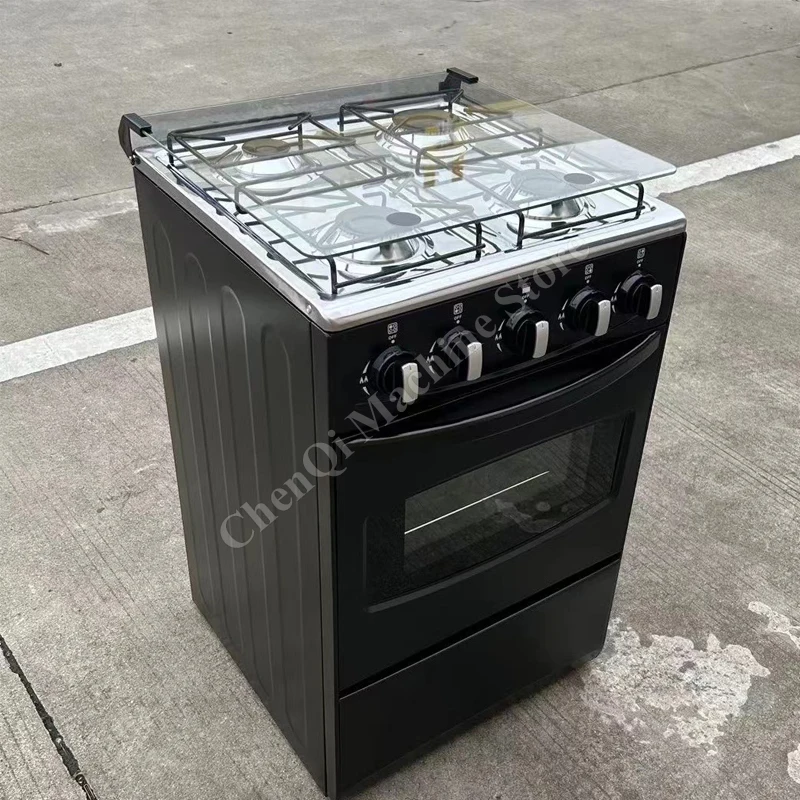 Four Burnesr Gas Strove Stainless Steel Countertop Equipment Oven Manual Ignition Commercial Restaurant Domestic Gas Hob