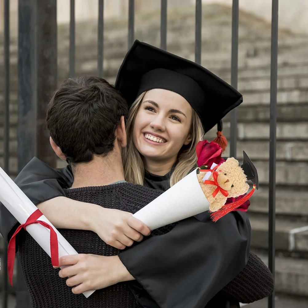 2Pcs Graduation Bear Soft Doctor Bear Stuffed Animal Gift Graduation Ceremony Graduate Present Grad Animal Stuffed Animals