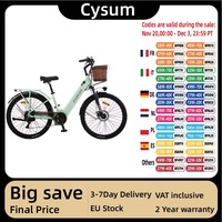 Cysum X-City Adult E-Bike 250W E-Bike for Men 48V 10.4ah battery 26-inch tyre City E-Bike
