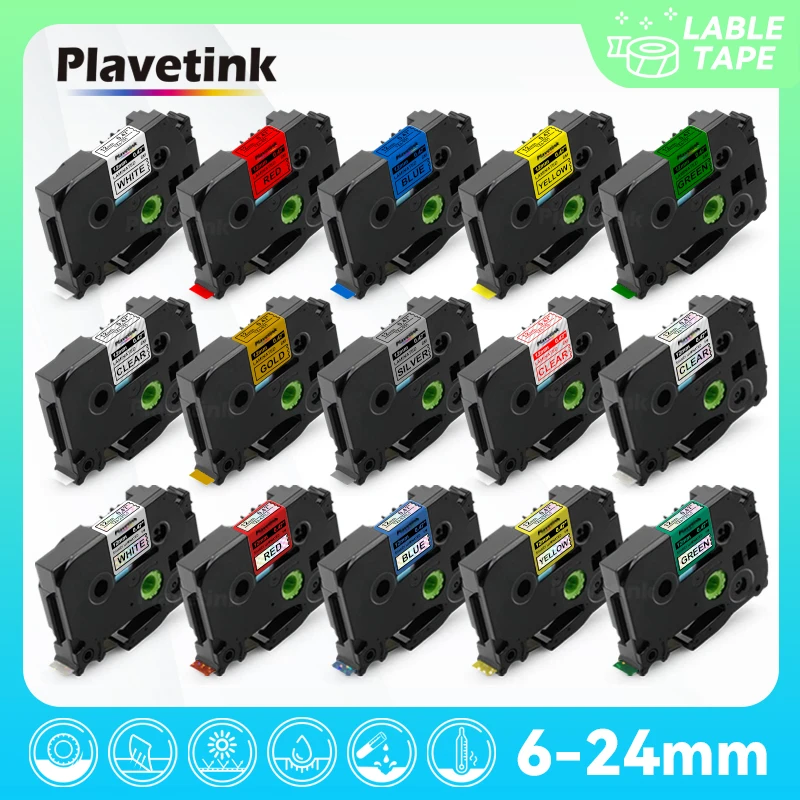 PLAVETINK 1PC Laminiert Kompatibel für Brother Label Band TZe-231 TZe-131 6/9/12mm Band tze431 tz531 TZe-631 TZ131 221 Drucker