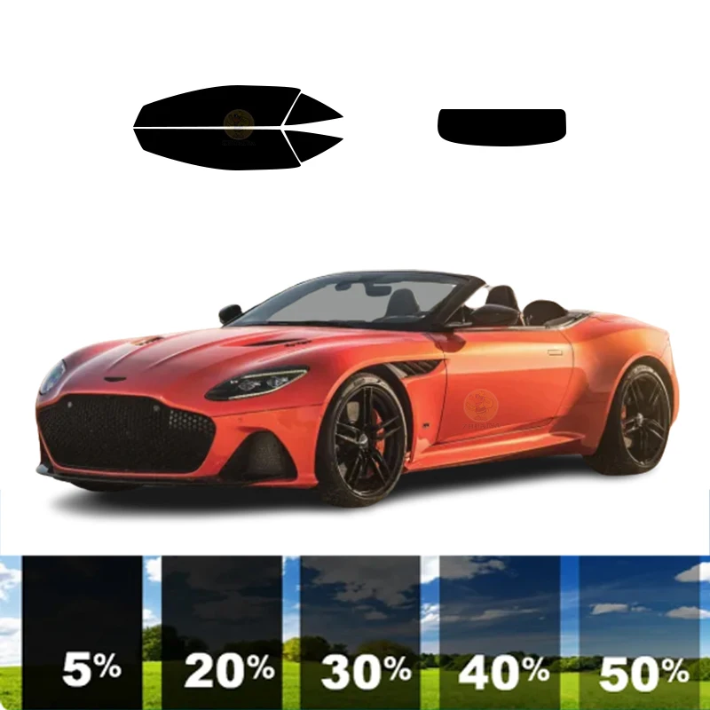 precut Removable Window Tint Film For Car 100% UVR Heat Insulation Carbon For ASTON MARTIN DBS VOLANTE 2 DR COUPE 2022-2022