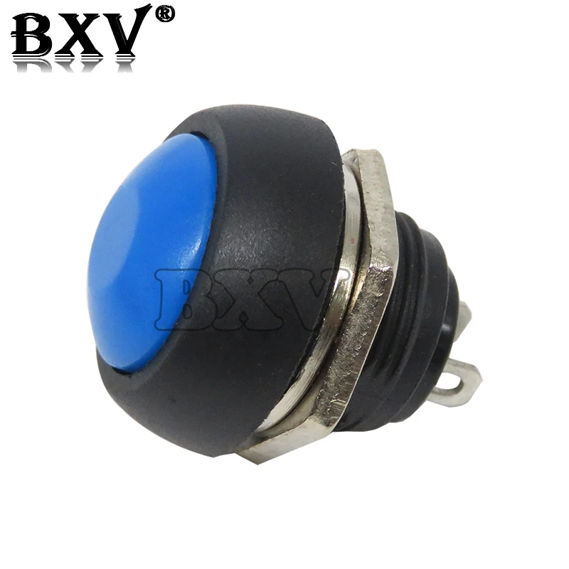 6piece Mini 12mm Waterproof Momentary On/off Push Button Round Switch Pbs-33b Kit White Black Red Yellow Blue Green