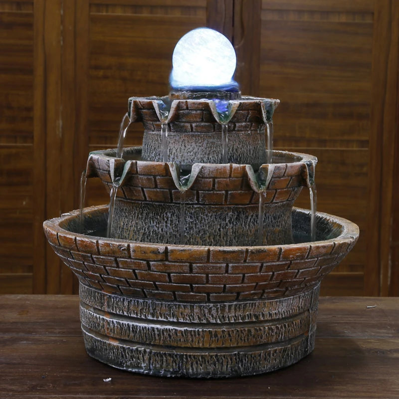 Garden&Home Fountain Water Landscaping Decor Home DIY Accessories Figurines Desktop FengShui Air Humidifier
