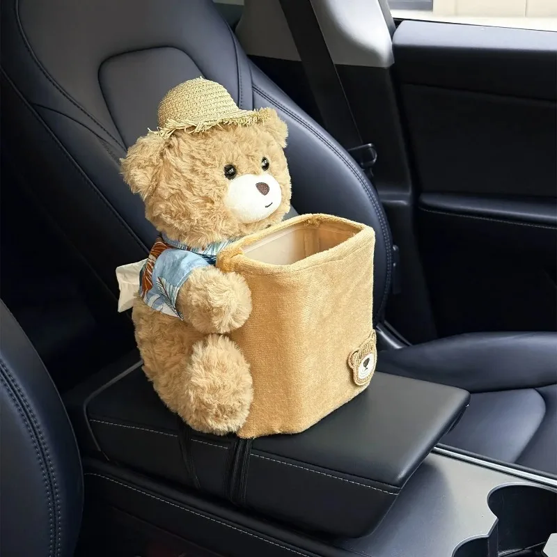 

Car Trash Can Tissue Box 2 in 1 Cute Multifunctional Car Organizer for Umbrella Storage