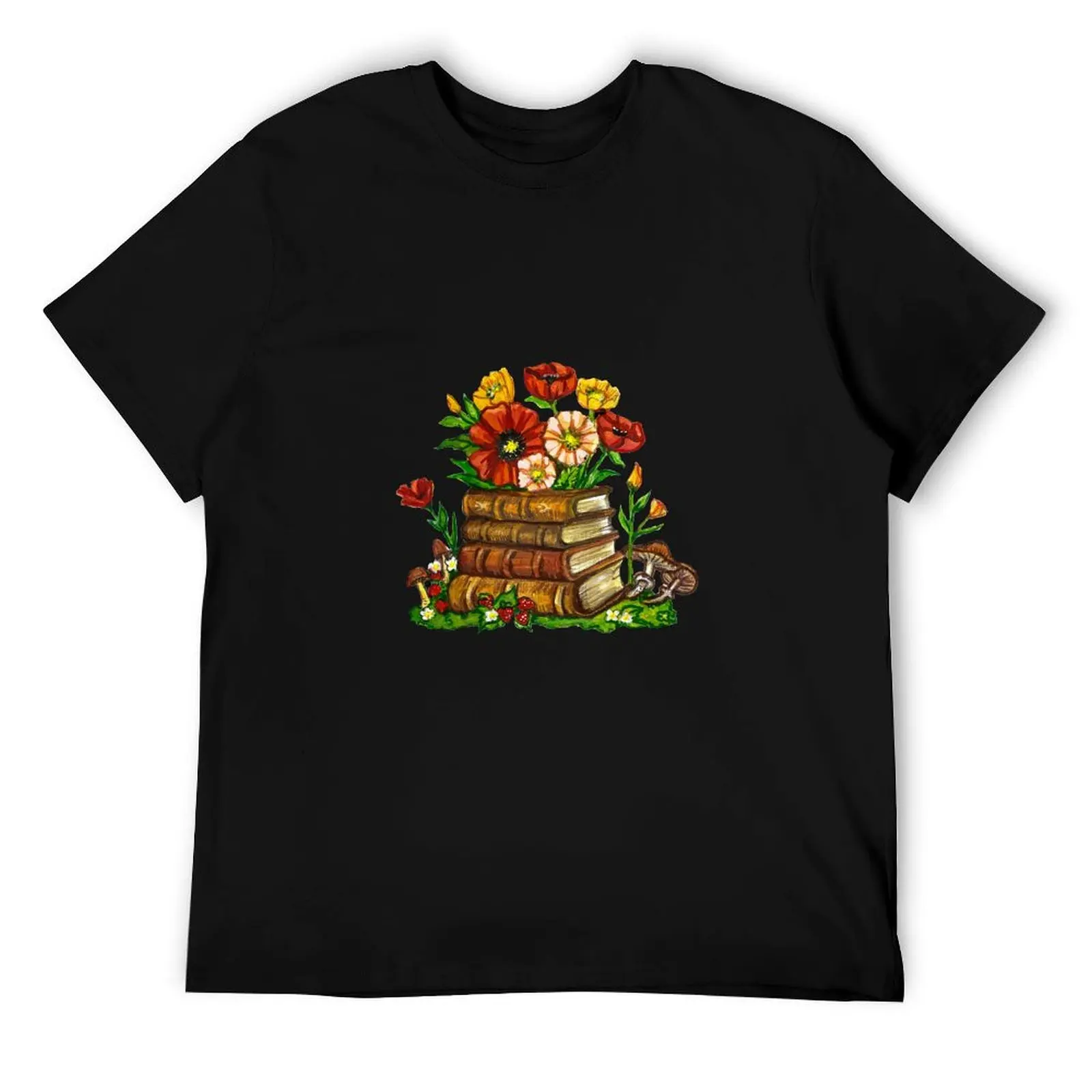 

Book Lover Floral Art T-Shirt printed t shirts for man t shirt man designer t shirt custom print T-Shirt
