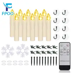 LED Candles Timer Remote & Suction Cup Window Candles Flashing Flames For Home Decoration Waterproof Halloween Christmas Candles