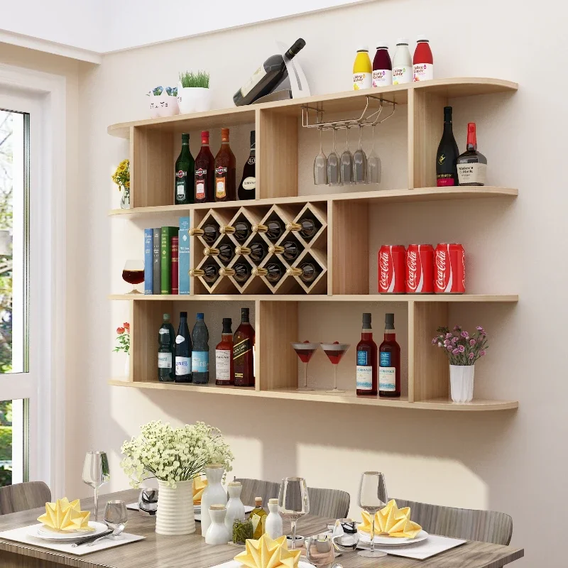 

minimalist wall mounted wine cabinet