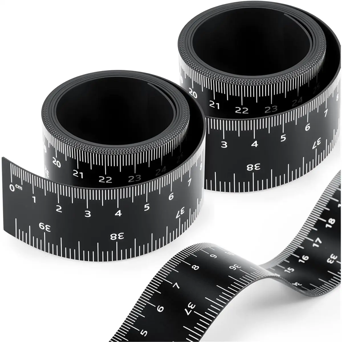 HAPPY EVER 2Pcs 100cm Magnetic Ruler Flexible Magnetic Ruler with Both Inches and Centimeters Magnet Measuring Tape