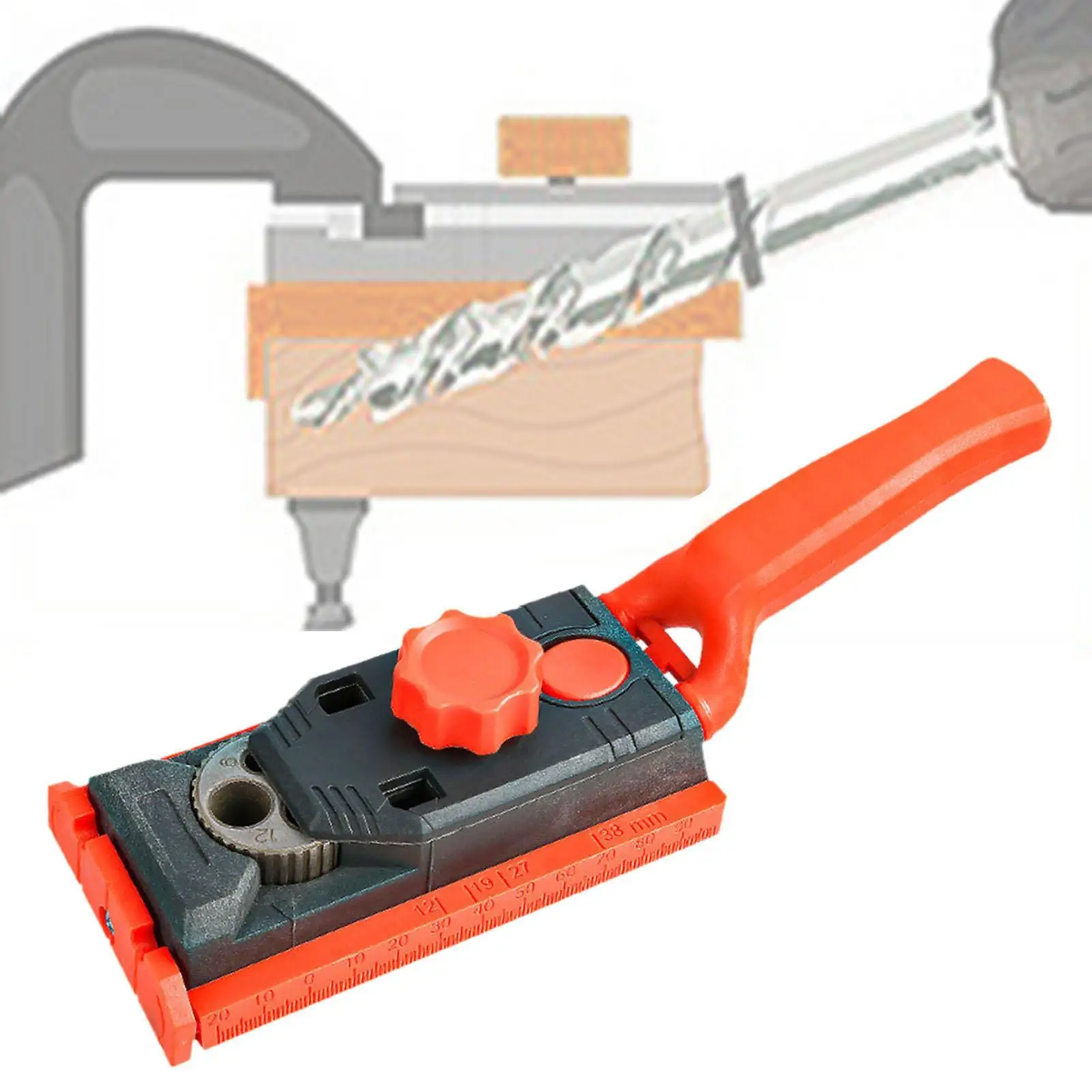 

Pocket Hole Jig Doweling Jig Kit Professional Adjustable Multifunctional Dowel