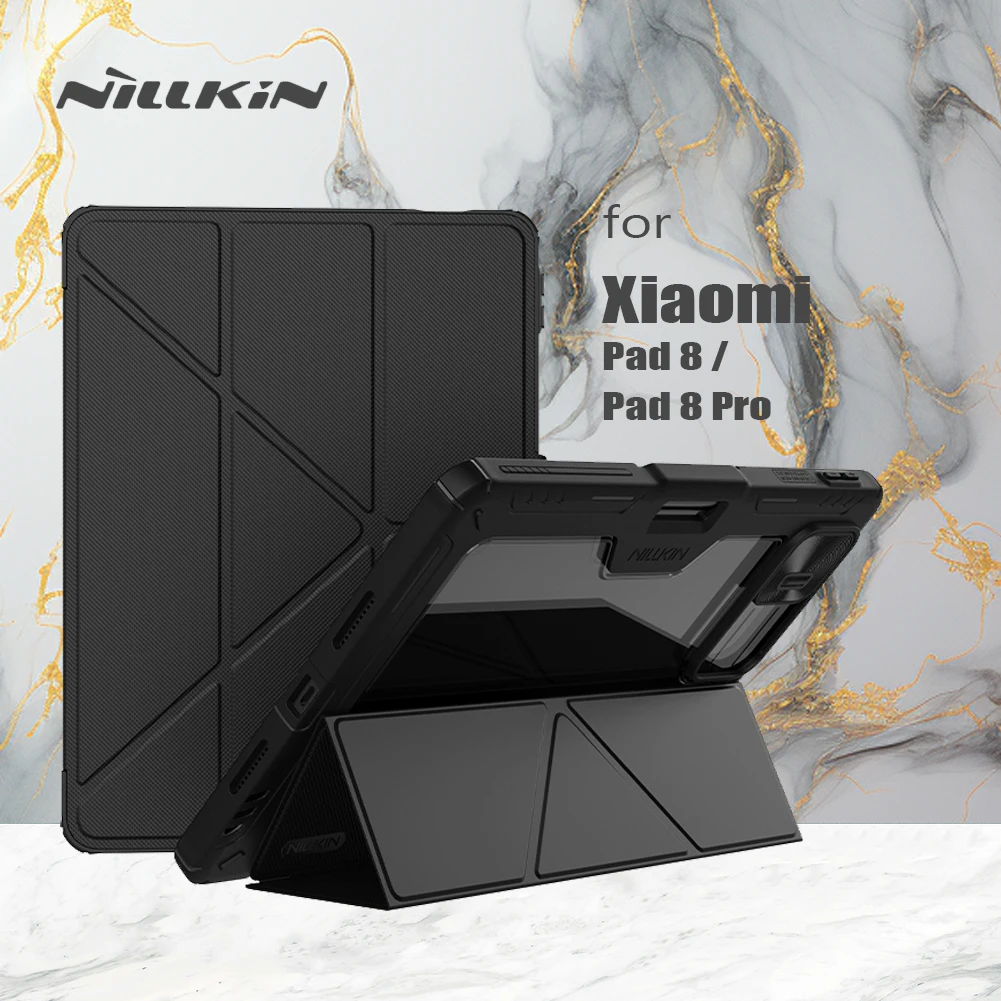 For Xiaomi Mi Pad 8 Pro Nillkin Case Bumper Flip Leather Pro Multi-angle Folding Slide Camera Cover Protect for Xiaomi Pad 8