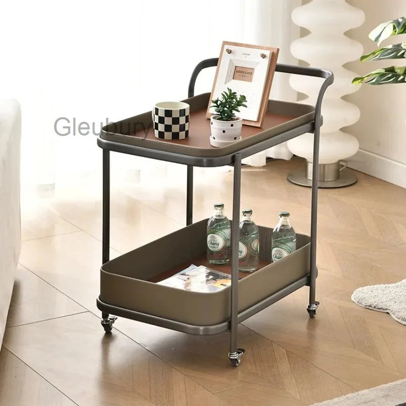 Portable Saddle Salon Trolley Leather Modern Luxury Salon Trolley Double-layer Commercial Furniture Carrello Parrucchiere ZY40TC