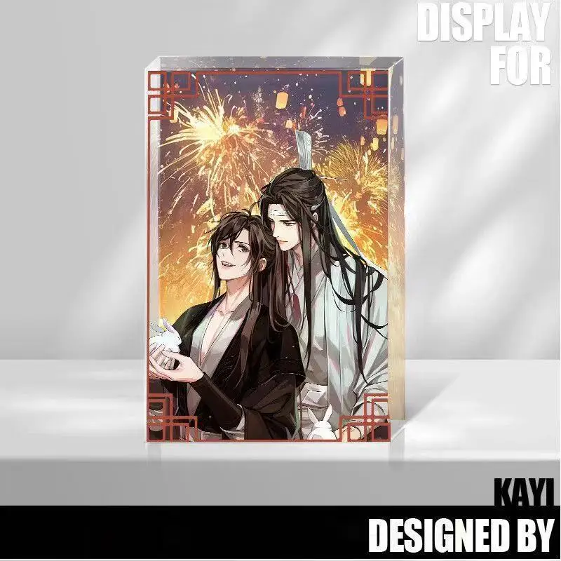 Mo Dao Zu Shi personaje periférico de dibujos animados ladrillo acrílico Wei Wuxian Lan Wangji estilo antiguo placa de pie decoración de escritorio