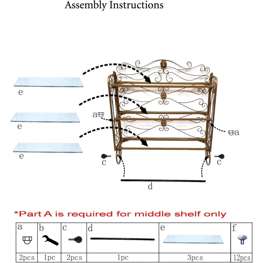 Elegant Kadalynn Wall-Mounted Bathroom Shelf with Towel Rack in Antique Bronze - Handcrafted Metal Decorative Storage