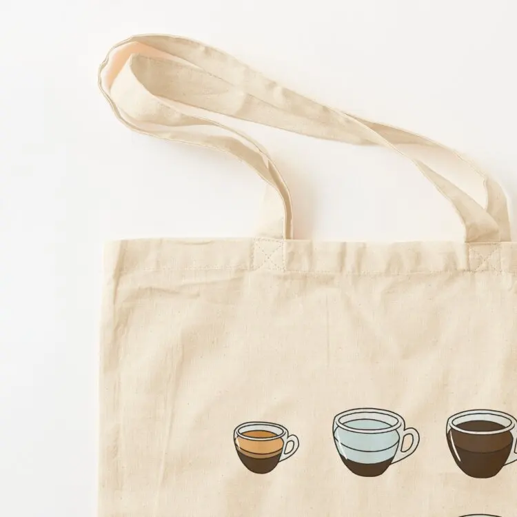 أنواع القهوة حمل حقيبة لطيف حمل حقيبة صديقة للبيئة حقيبة قابلة للطي وقابلة لإعادة الاستخدام للمتسوقين امرأة