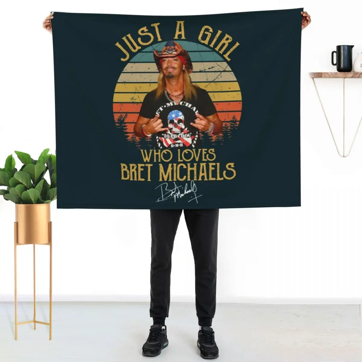 

Gift Idea Michaels Male Singer Bret Songwriter Funny Graphic Gifts Throw Blanket Faux Fur Soft Warm Blanket for Bed
