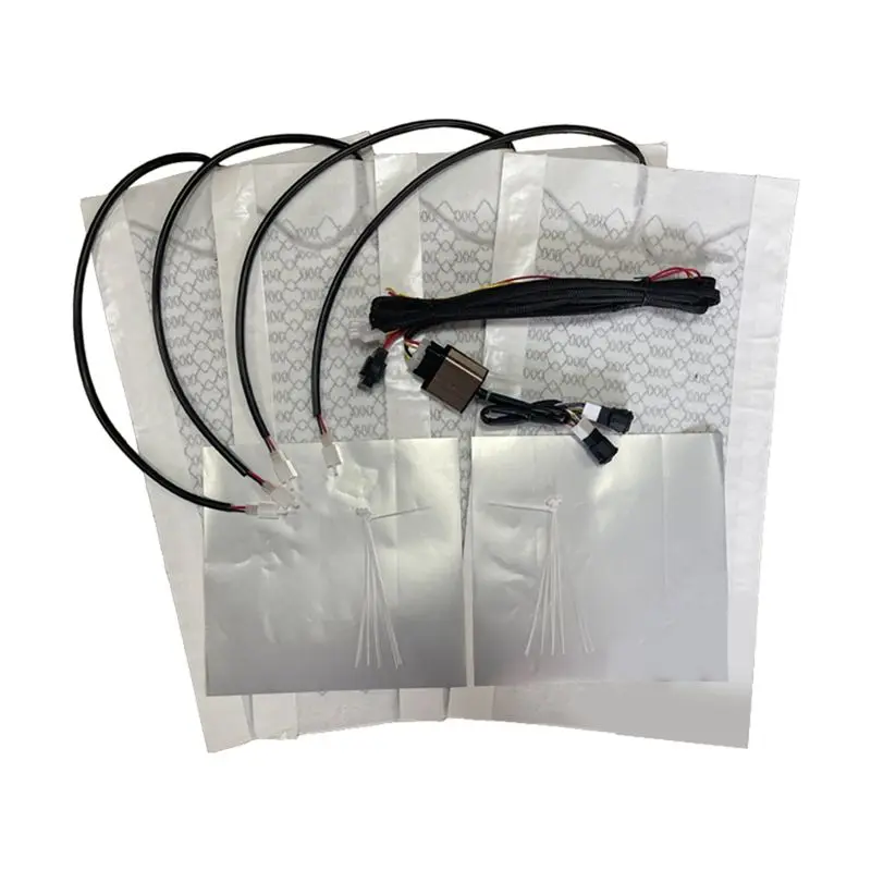 

ABHY-Universal Built-In Car Seat Heater Kit Fit 2 Seats With 12V Carbon Fiber Heating Pads 3 Levels Control Switch System