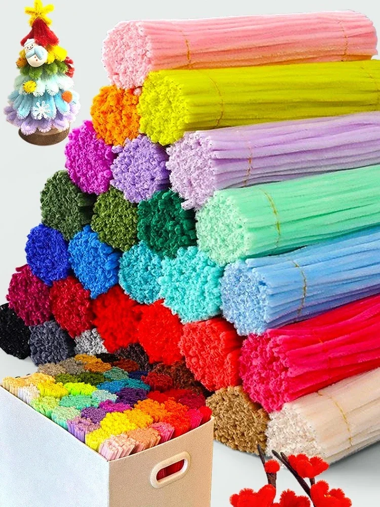 Schonere Pijpreinigers voor Ambachten Creatieve Chenille Stem Wire Pipe Cleaners Creatieve Vrije tijd Hobby Diy Pluche Stem Twisted Stick - afbeelding 2