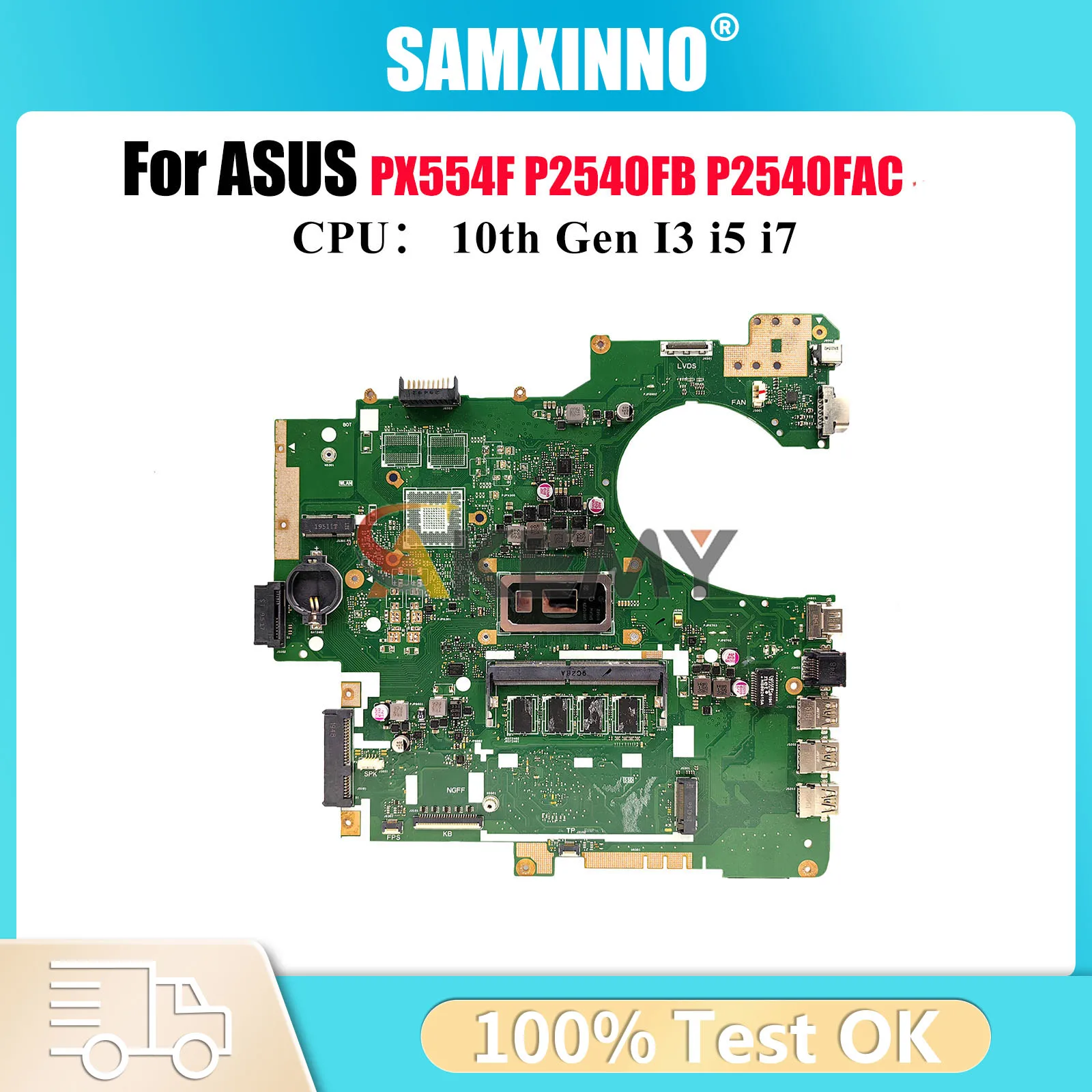 

P2540FA Материнская плата для ноутбука ASUS ProArt P2540FAC P2540FA PX554F P2540FB P2540F Материнская плата с 10-го поколения I3 i5 i7 tests OK stk