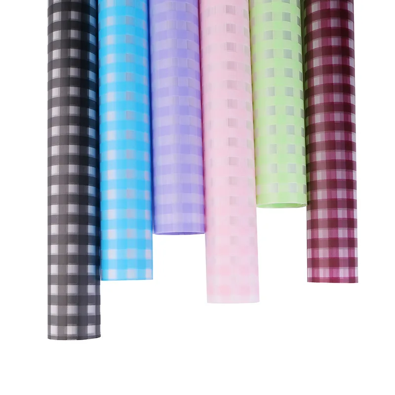 Matte Paper Korean Paper 20 Sheets Spring Grid Norsa Bouquet Rose Flower Pack Series Summer Grid Pattern Creative Women's T-s...