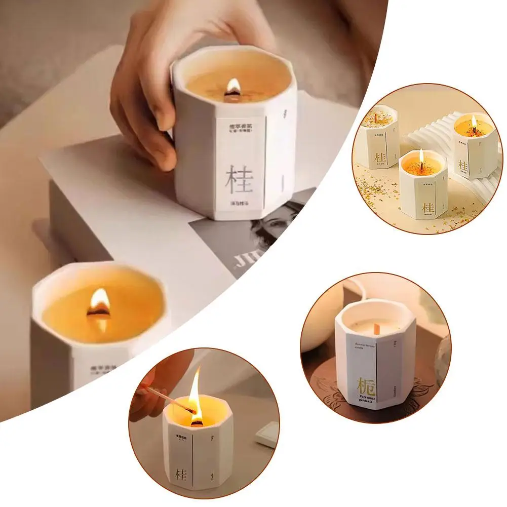 

Ароматизированная свеча с османтусом, домашний аромат, соевый воск без петаланата, 36 часов, кустарный семейный подарок для организации пространств V5L2