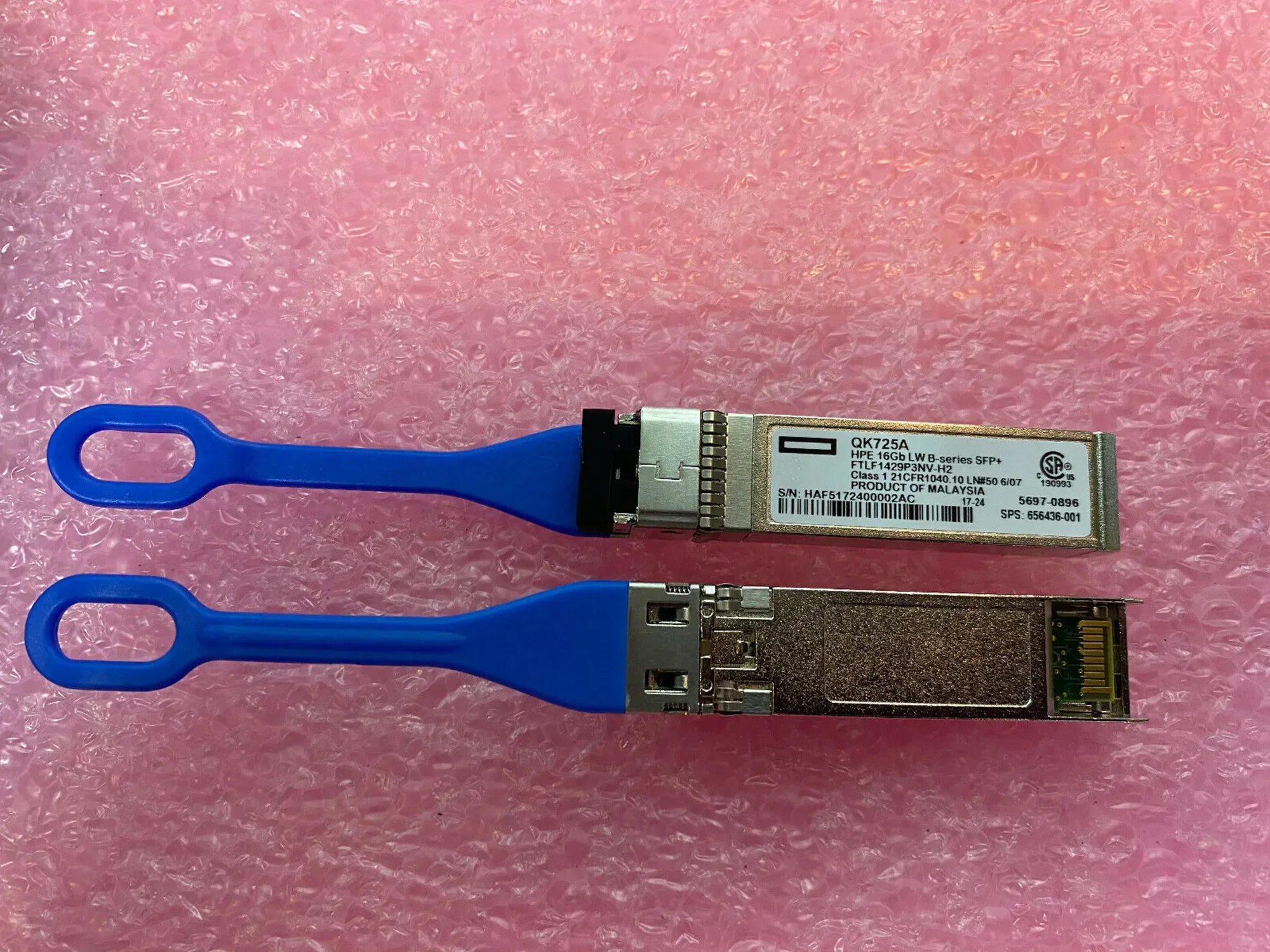 

1PCS 16GB LW 10KM SFP Fiber Transceiver QK725A FTLF1429P3NV-H2 656436-001 5697-0896 16G SFP+ 10KM Optical Switch