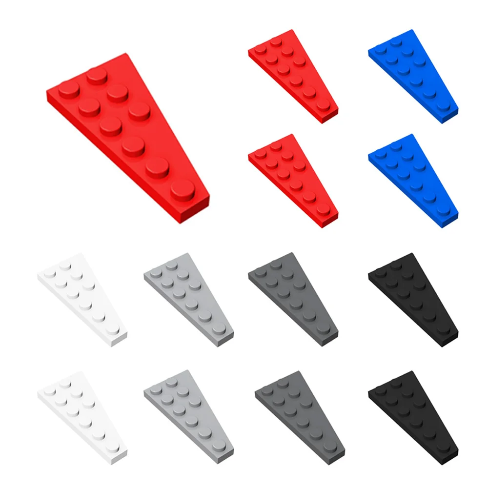 60pcs 54384 Wedge Plate 6 x 3 Left Bricks Collections Bulk Toy For Technical MOC Set Buildings Blocks  Christmas Gifts