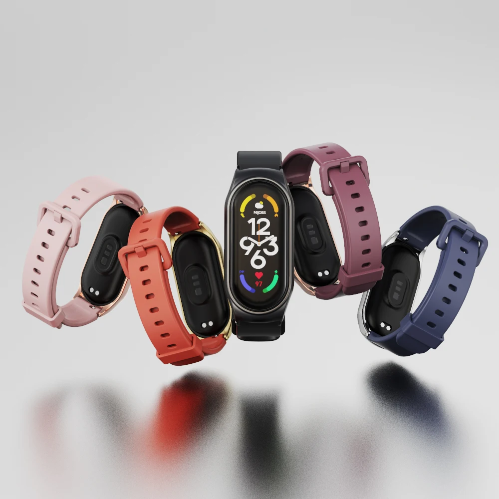 Mi Band 7 스트랩, 샤오미 스마트 워치 Miband 5 4 3 용 실리콘 팔찌, Correa 교체 액세서리