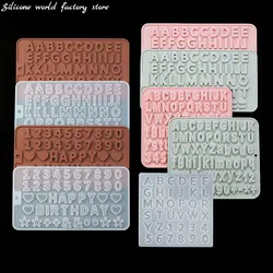 Silicone world DIY Silicone Chocolate Mold 26 Letter Number Chocolate Baking Tools Silicone Cake Mold Jelly Candy Mold 3D Mold